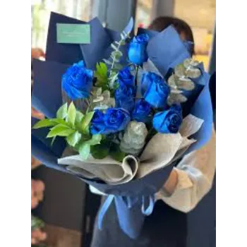  Blue Color Rose Bouquet